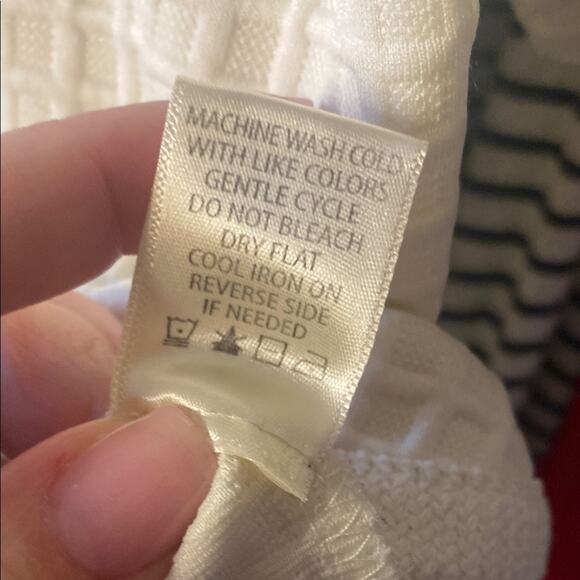 Max Studio White Textured Women's Top - Picture 5 of 6